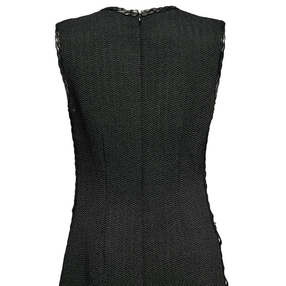Magda Butrym Dress Campinas Leather Mini Sz 6 Grunge Punk 90s Y2K Whimsigoth‎ - Picture 5 of 7